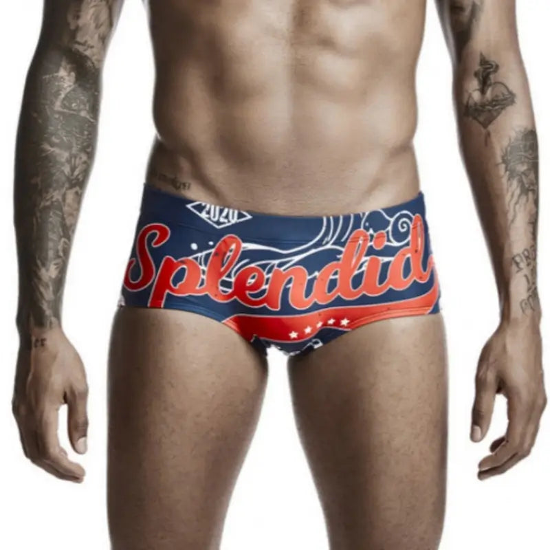 Seobean Men's Swim Boxers Stretchy Beach Trunks 00803
