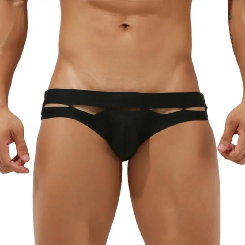 Seobean Men's Sexy Low Rise Hole Swim Bikini 00902