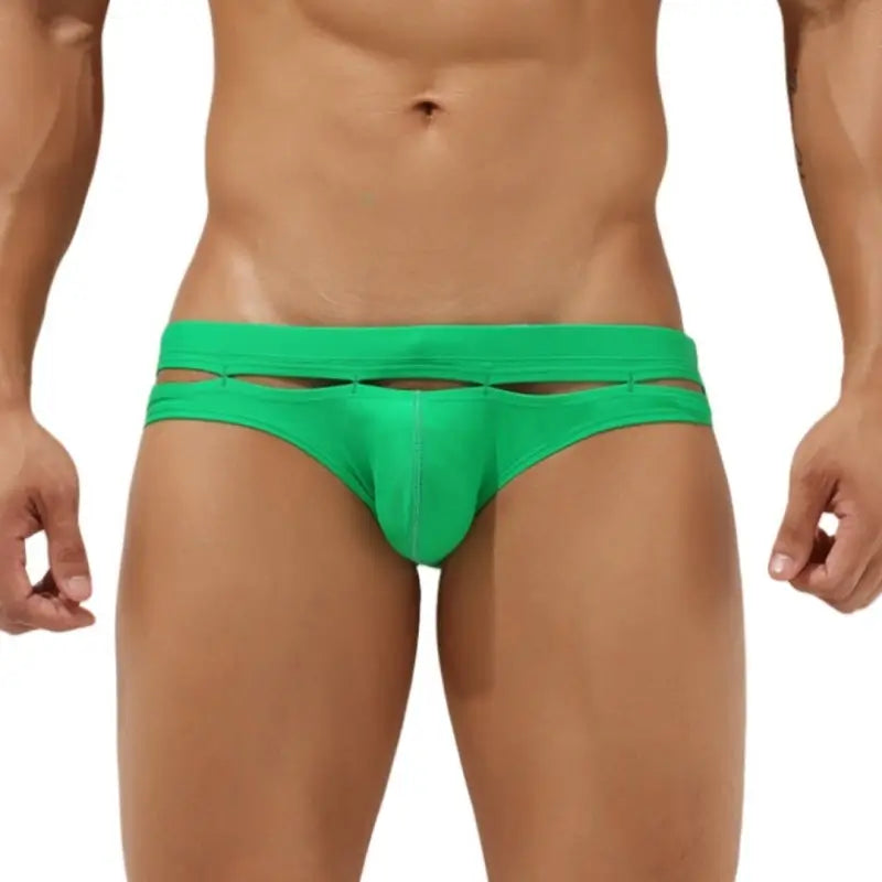 Seobean Men's Sexy Low Rise Hole Swim Bikini 00902