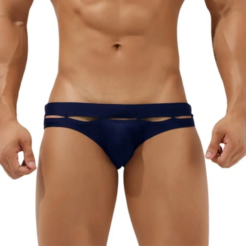 Seobean Men's Sexy Low Rise Hole Swim Bikini 00902