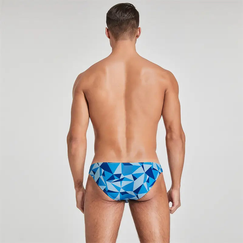 Seobean Men's Bikini Briefs - Sexy Low Rise Color Block Underwear