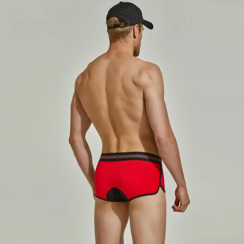 Seobean Men's Trunks – Retro Button Fly Boxer Briefs, Cotton Stretch, Sporty Fit 220207