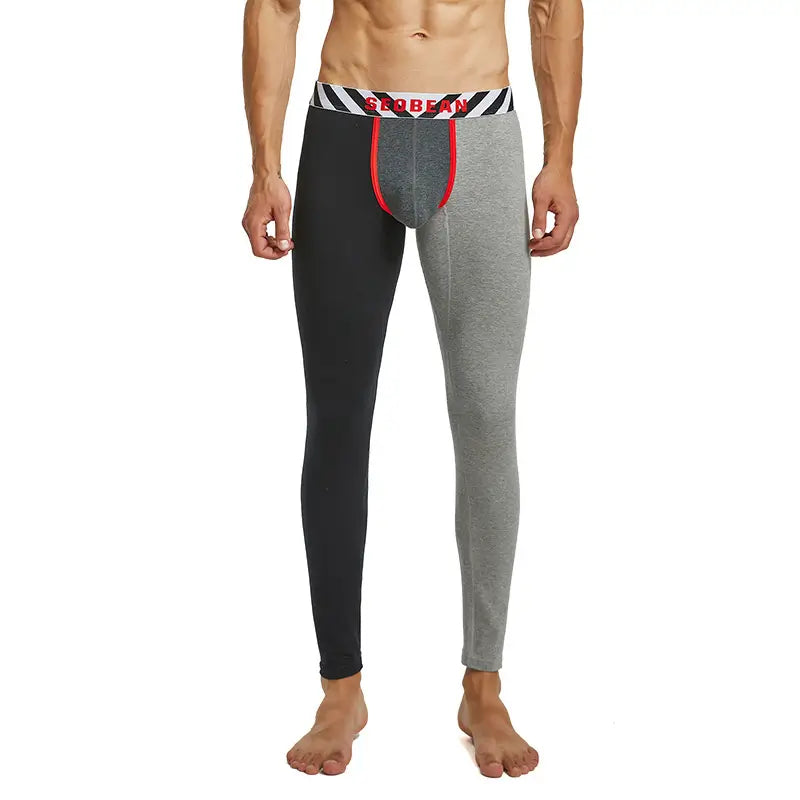 Seobean Men's Color Block Long John - Thermal Underwear for Winter
