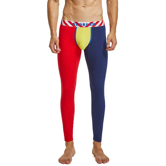 Seobean Men's Color Block Long John - Thermal Underwear for Winter