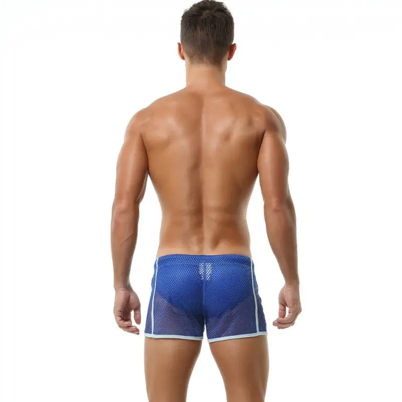 Seobean Men's Sexy Mesh Gym & Beach Shorts Underwear 220602