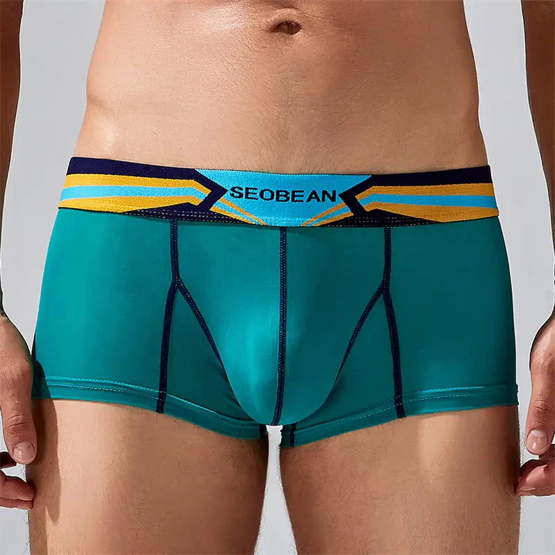 Seobean Men's Sexy Nylon Boxer Briefs - Comfortable & Stylish Innerwear