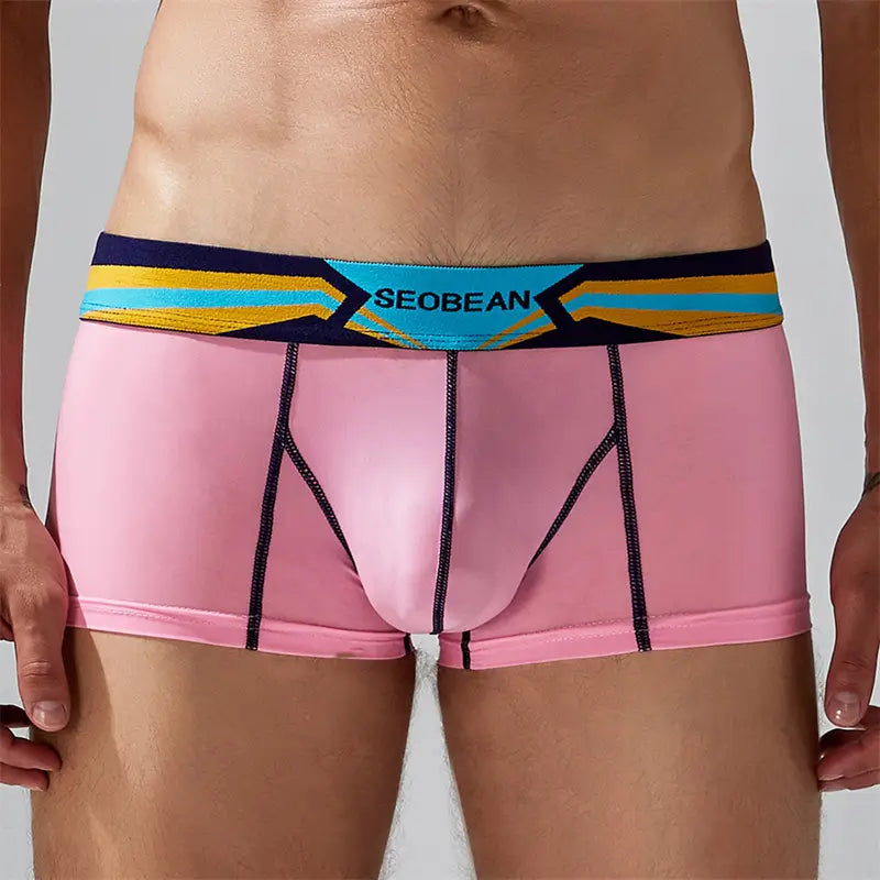 Seobean Men's Sexy Nylon Boxer Briefs - Comfortable & Stylish Innerwear