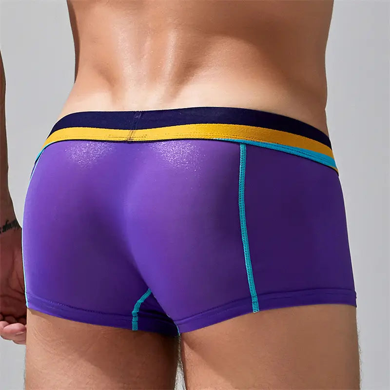 Seobean Men's Sexy Nylon Boxer Briefs - Comfortable & Stylish Innerwear