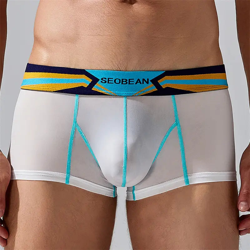 Seobean Men's Sexy Nylon Boxer Briefs - Comfortable & Stylish Innerwear