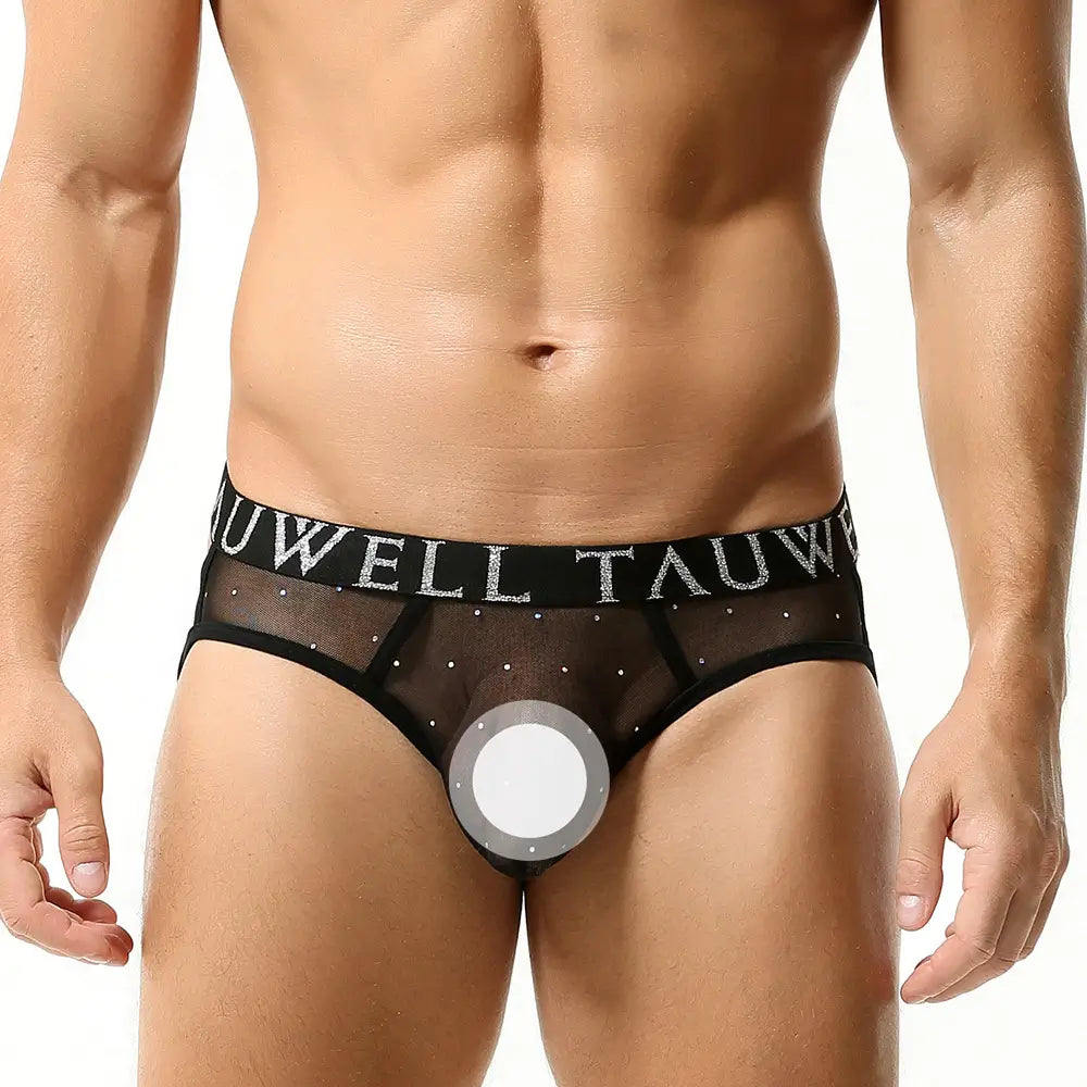 TAUWELL Men's Sexy Mesh String Briefs
