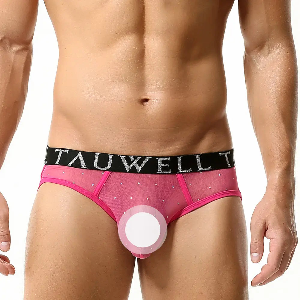 TAUWELL Men's Sexy Mesh String Briefs