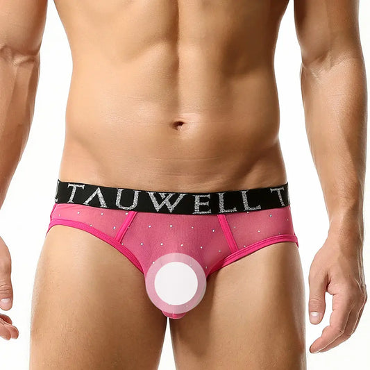 TAUWELL Men's Sexy Mesh String Briefs