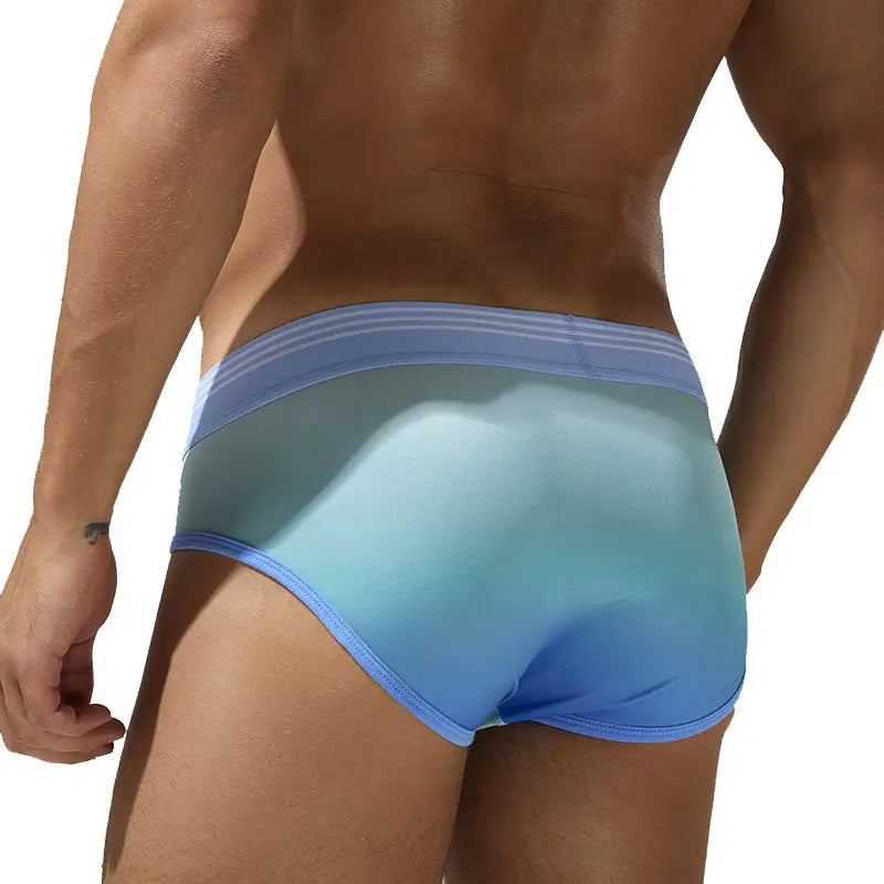 Seobean Men's Gradient Color Briefs - Stylish & Comfortable Underwear