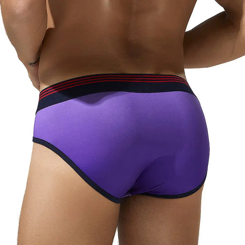 Seobean Men's Gradient Color Briefs - Stylish & Comfortable Underwear