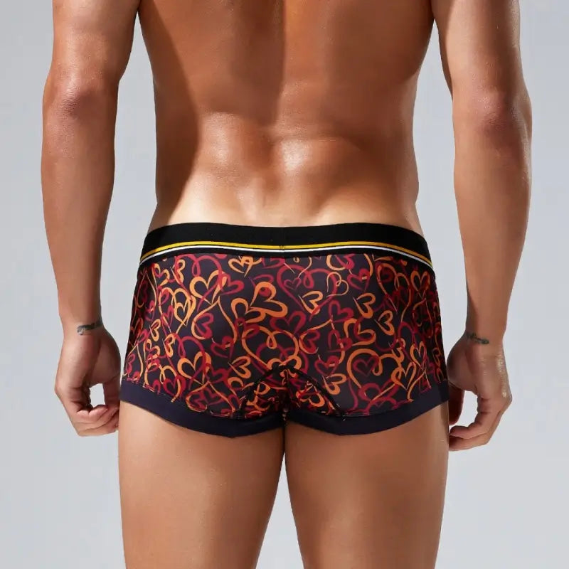 Seobean Love Heart Men's Boxer Briefs – Sexy Pouch Boxer Briefs for Men 250210