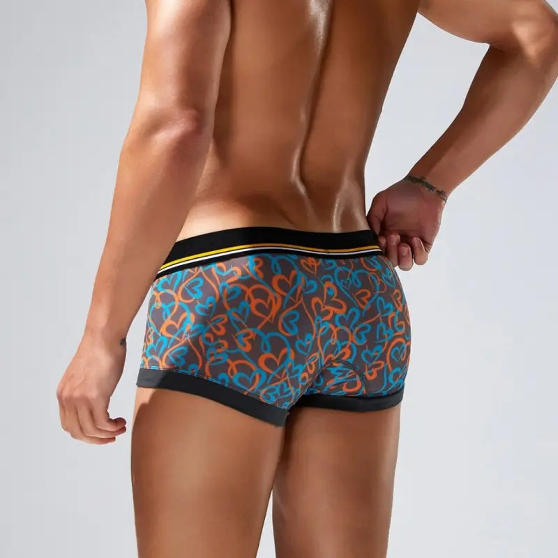 Seobean Love Heart Men's Boxer Briefs – Sexy Pouch Boxer Briefs for Men 250210