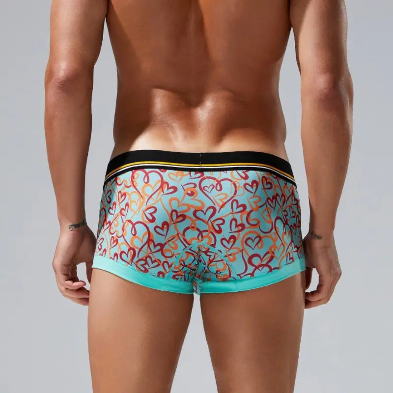 Seobean Love Heart Men's Boxer Briefs – Sexy Pouch Boxer Briefs for Men 250210