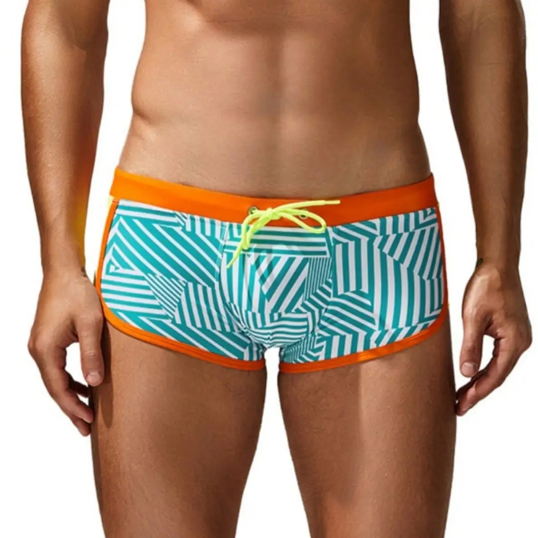 Seobean Multi Stripes Men's Swim Trunks 250801