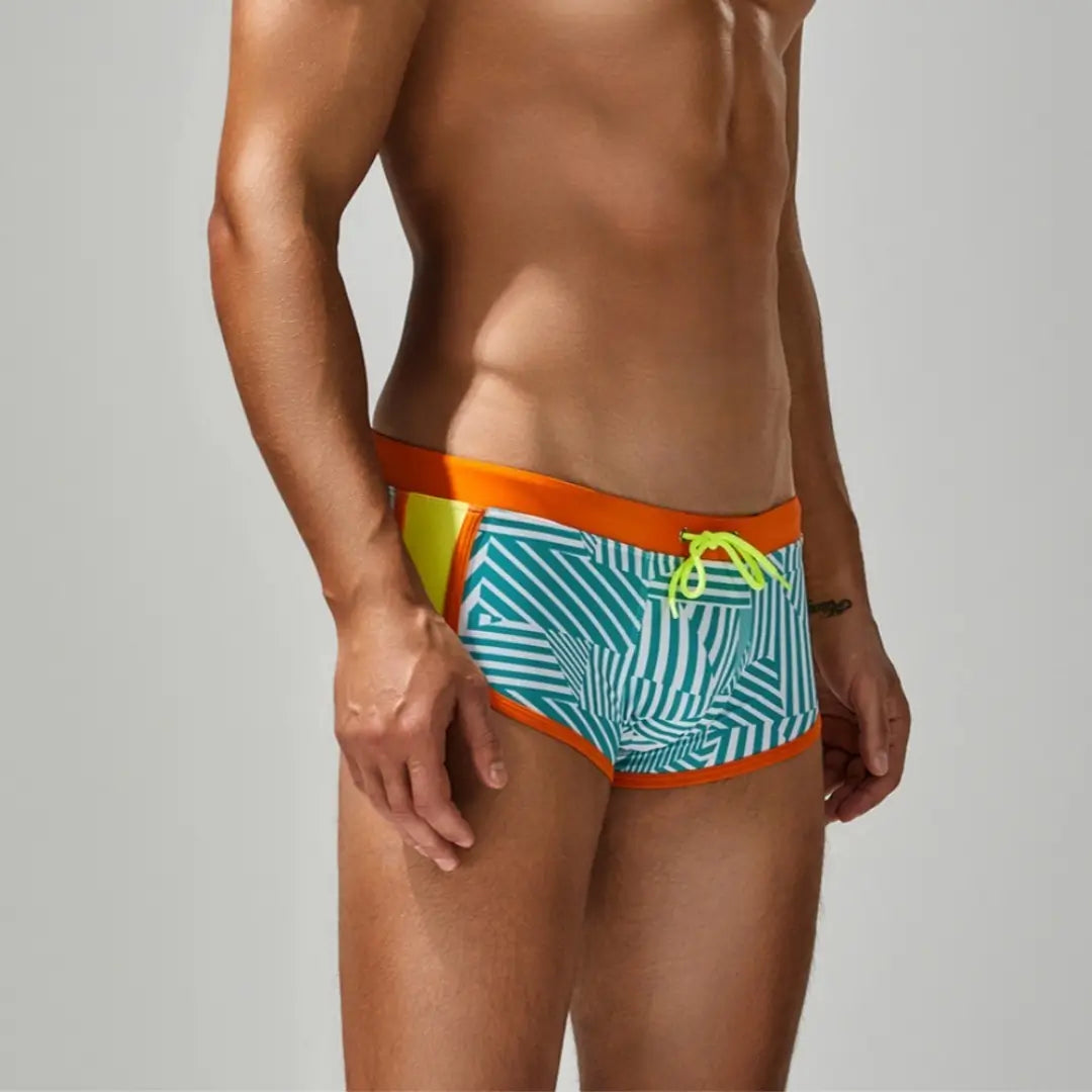 Seobean Multi Stripes Men's Swim Trunks 250801