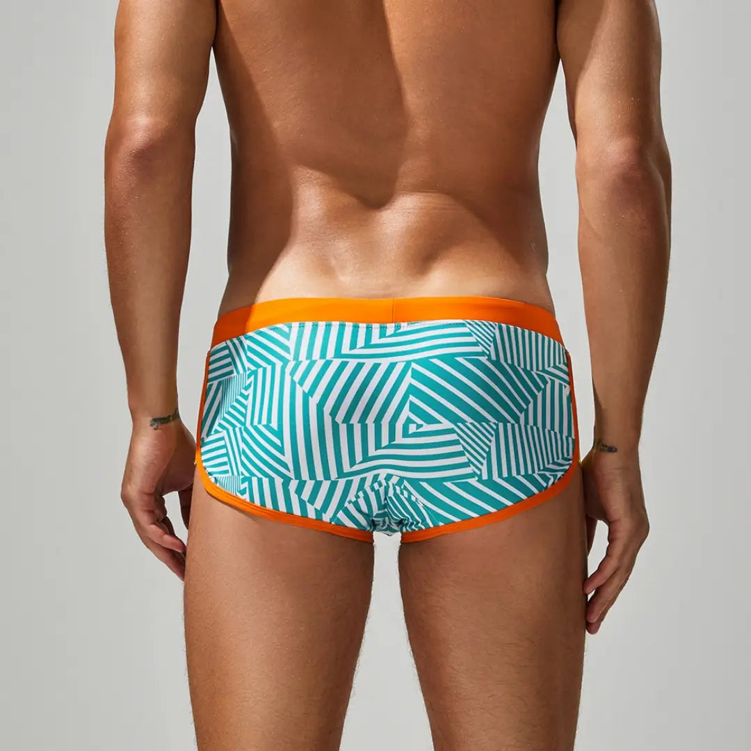 Seobean Multi Stripes Men's Swim Trunks 250801