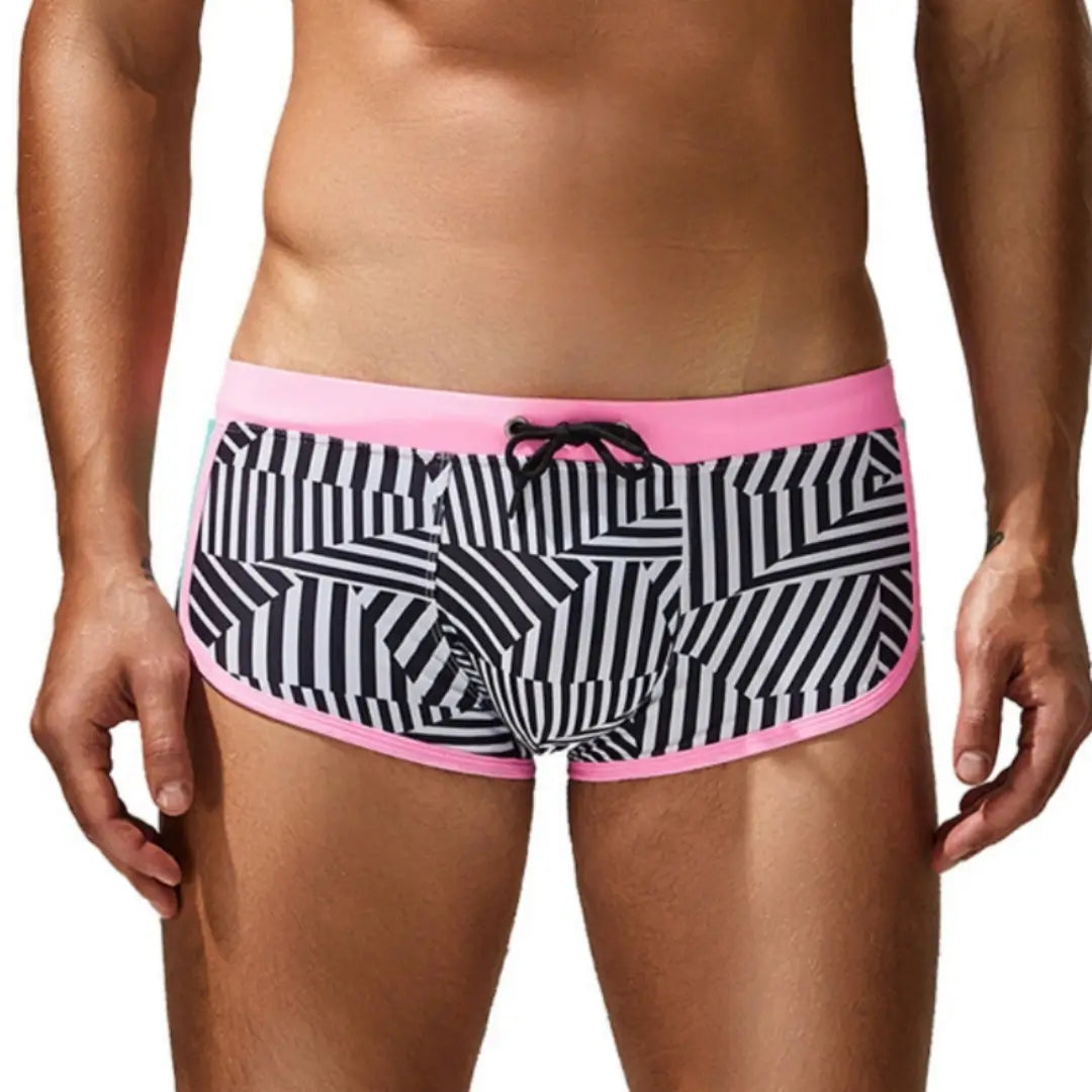 Seobean Multi Stripes Men's Swim Trunks 250801
