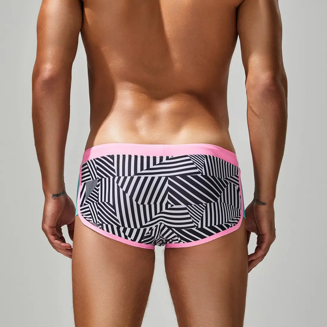 Seobean Multi Stripes Men's Swim Trunks 250801