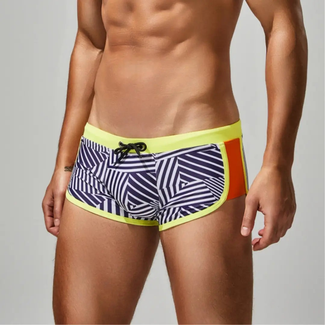 Seobean Multi Stripes Men's Swim Trunks 250801