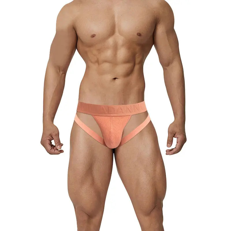 Adannu Men's Sexy High-Cut Briefs - Embossed Pattern Undies for Men