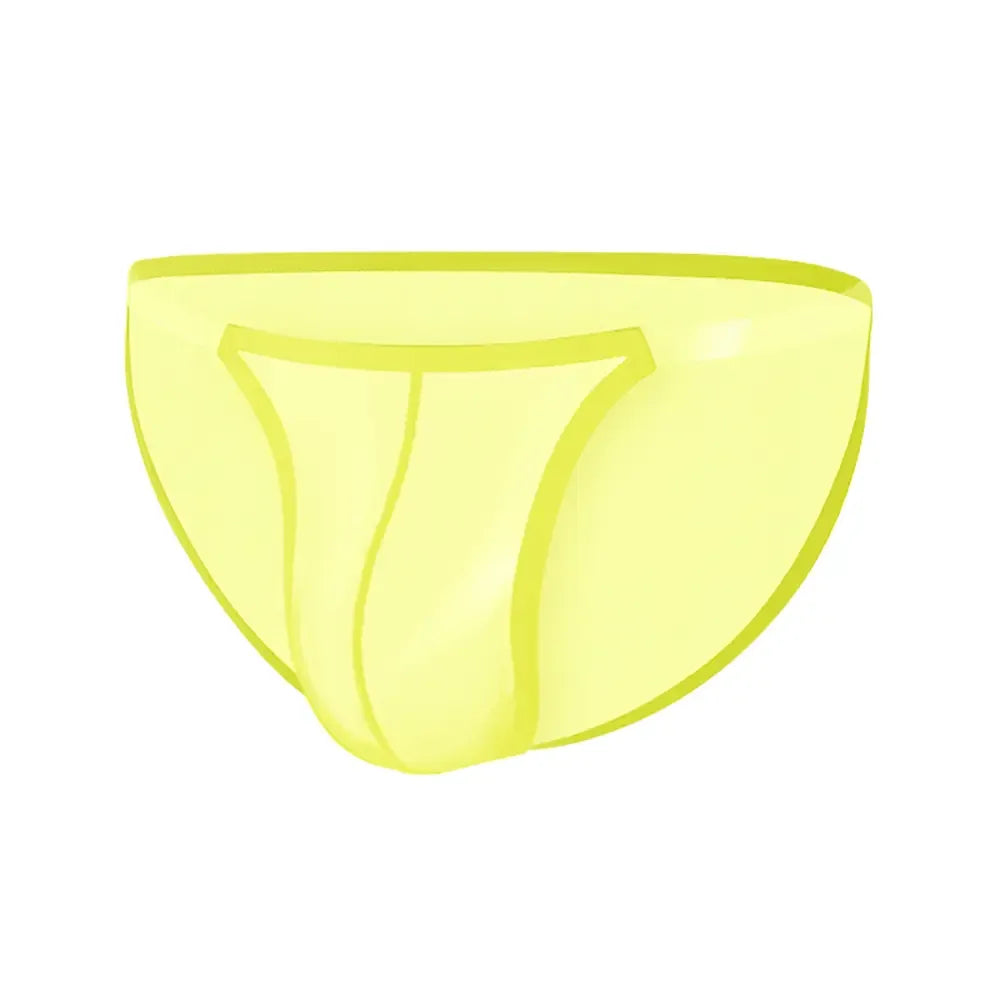 Adannu Men's High-Waisted Ultra-Thin 0.01mm Transparent Mesh Briefs - Undies for Men
