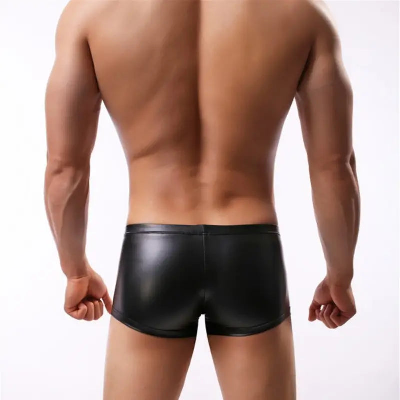 DomiGe Boxer Shorts for Men Cool Glossy Trunks with 3D Pouch