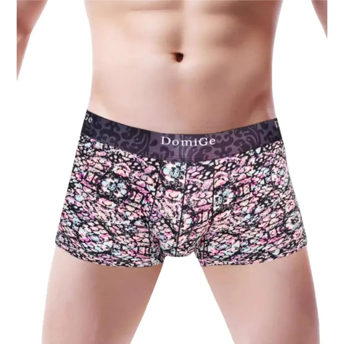 DomiGe Men’s Modal Boxer Shorts with Luxurious Prints - Undies for Men