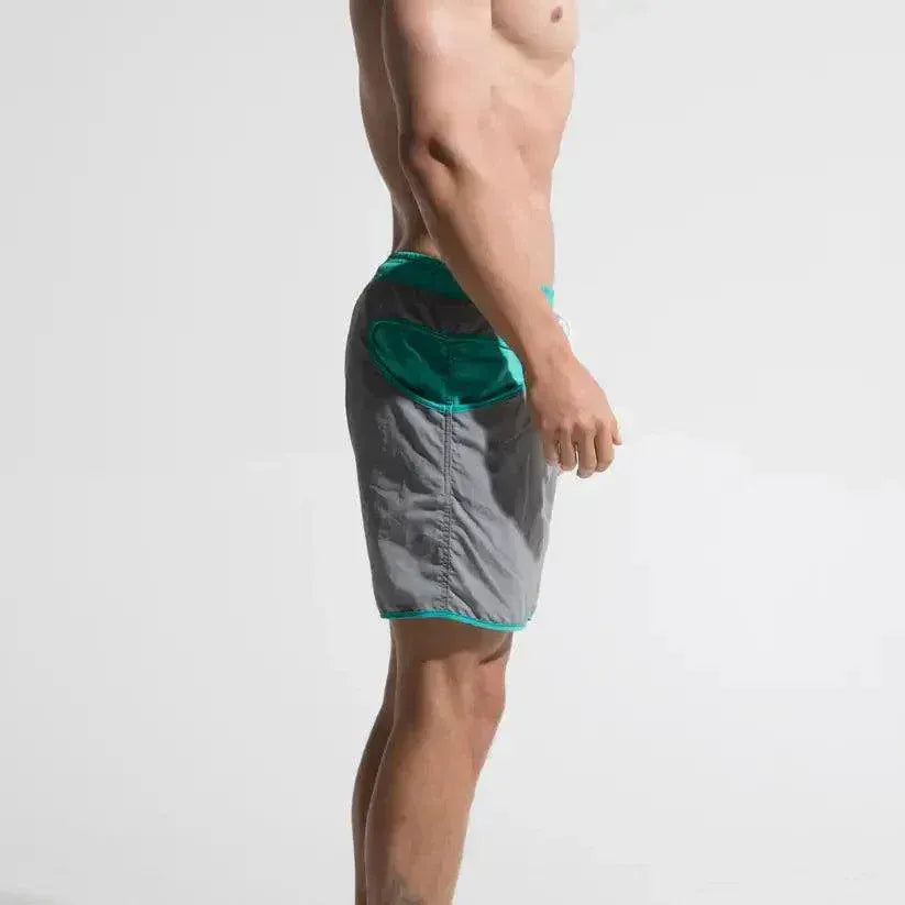 Desmiit Men's Loose Quick-Dry Beach Board Shorts Sporty Nylon Shorts