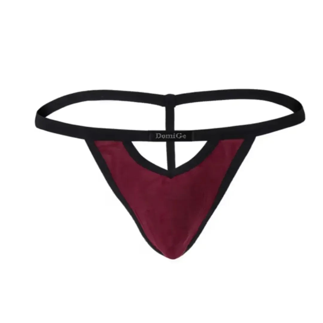 DomiGe DomiGe Men's Bamboo Fiber V-Cut Thong T-Back Male Underwear