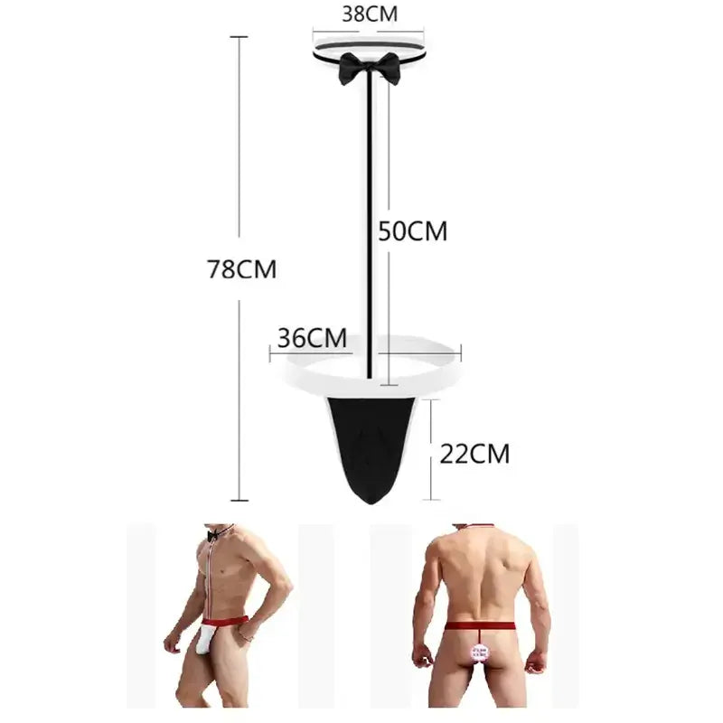 DomiGe DomiGe Men's Sexy Thong Bodysuit - Nightclub Performance Outfit for Gay Men