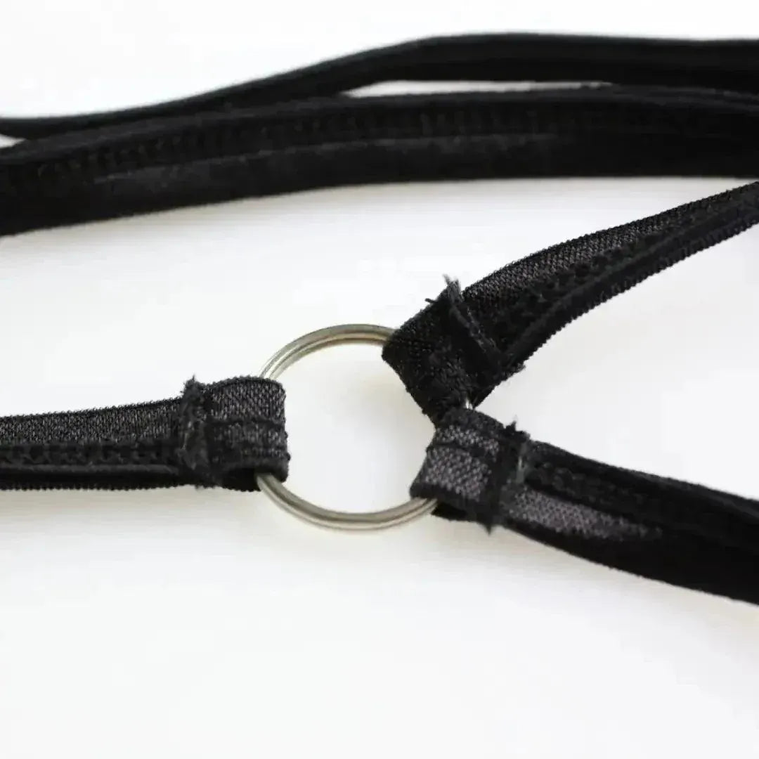 DomiGe DomiGe Men's Thongs Y-Back Strap, Rustic & Black Irregular Prints