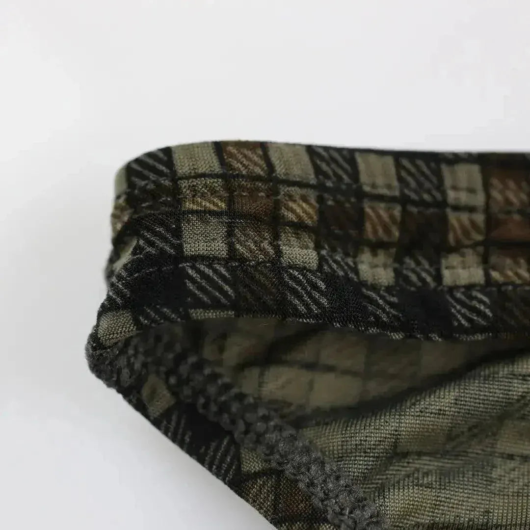 DomiGe DomiGe Undies for Men Low-Rise Briefs Hot Sell Plaid Underwear