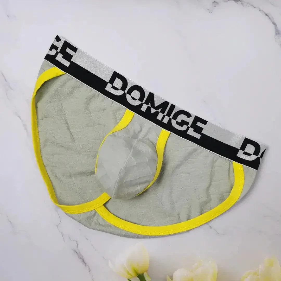 DomiGe Men's Low-Rise Floral Embossed Briefs - Pouch Underwear - Undies for Men