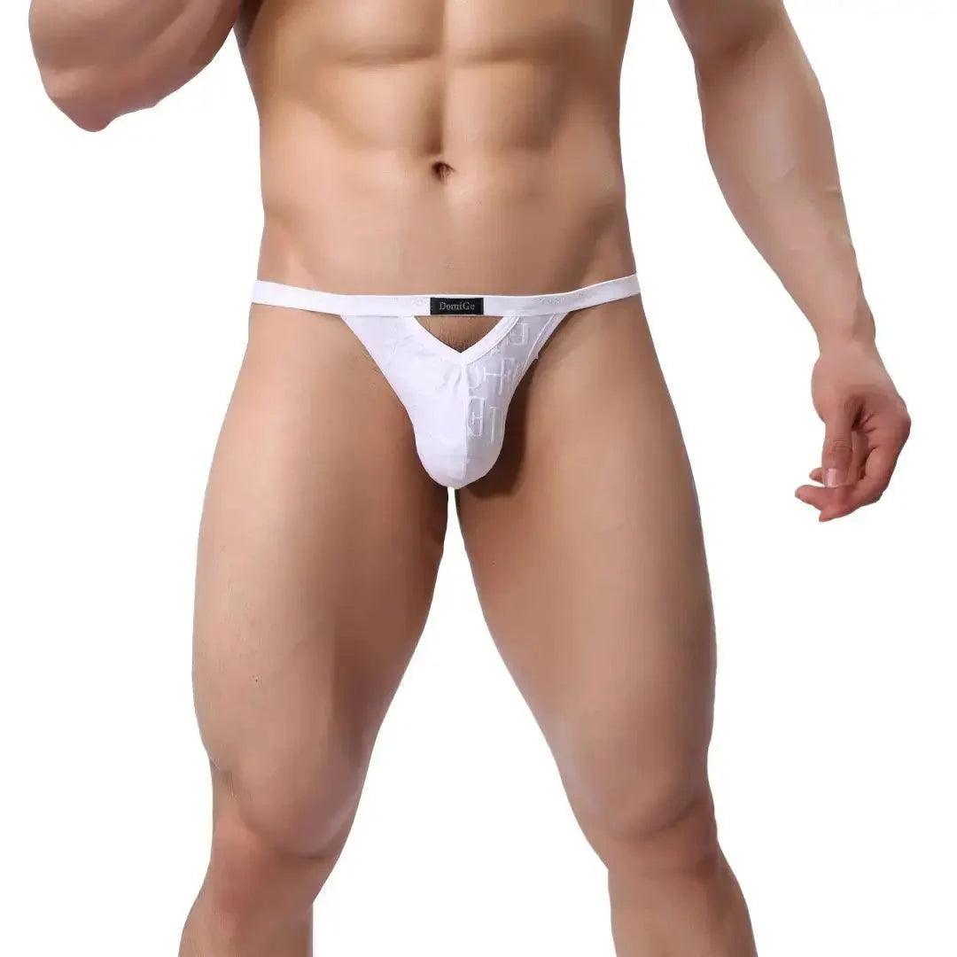 Men's Bamboo Fiber Thong with V-Cut Design T-Back - His Inwear