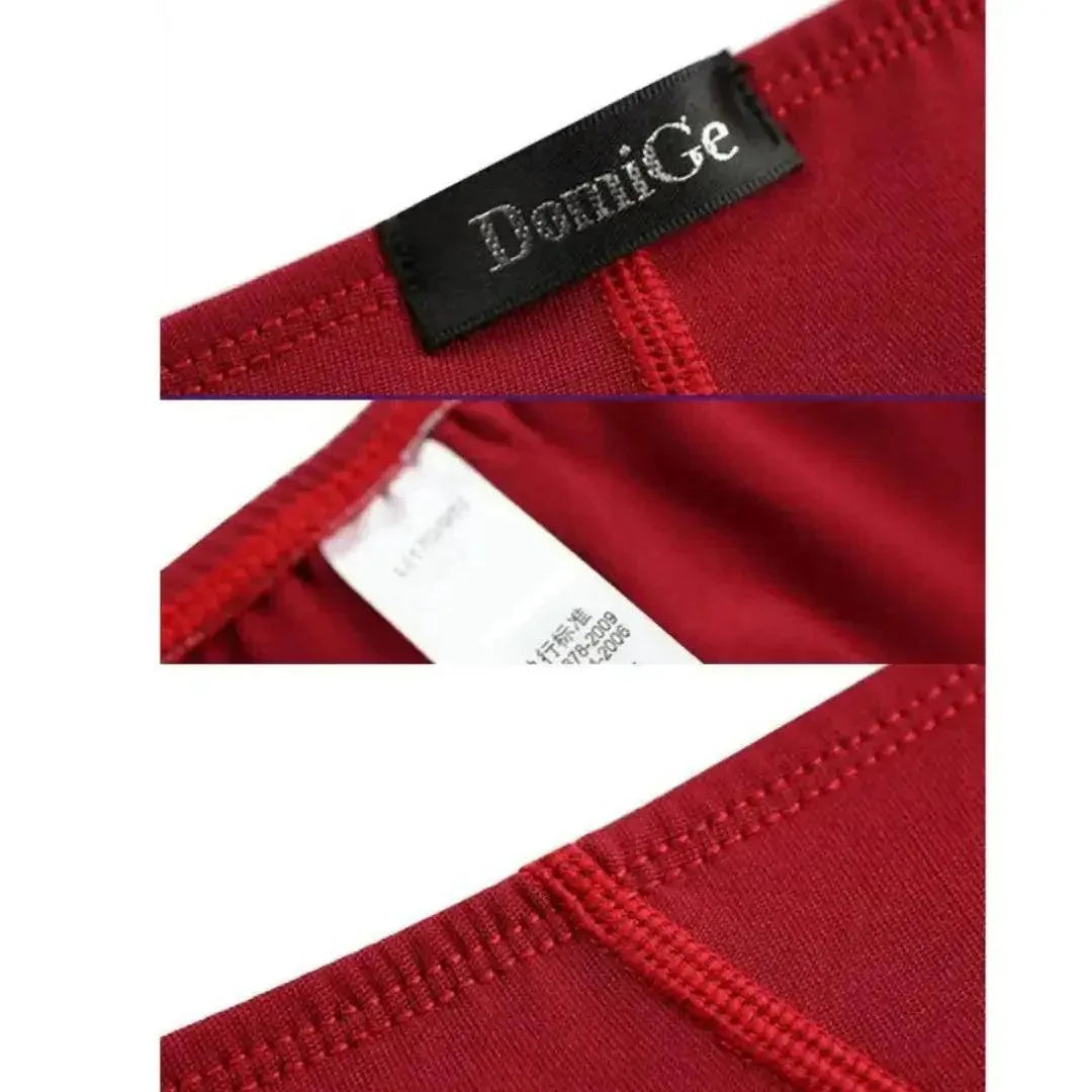 DomiGe Men's Red Low-Rise Briefs Full Coverage Undies - Undies for Men