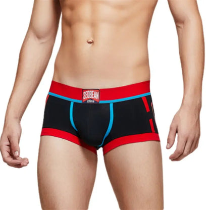 Seobean Low-Rise Cotton Boxer Trunks Comfortable Undies for Men