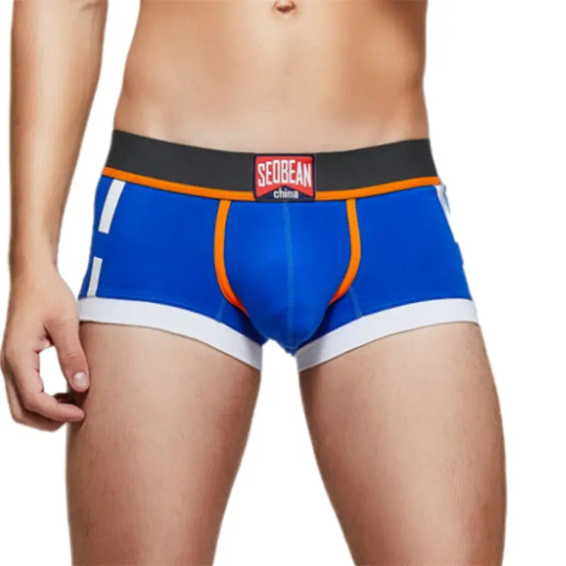 Seobean Low-Rise Cotton Boxer Trunks Comfortable Undies for Men