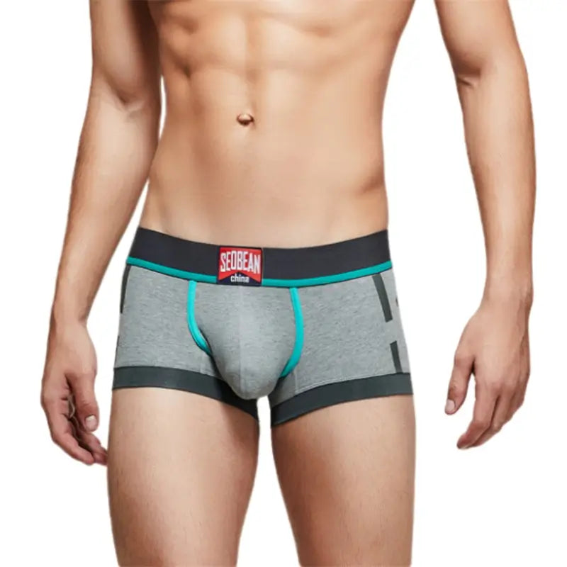 Seobean Low-Rise Cotton Boxer Trunks Comfortable Undies for Men