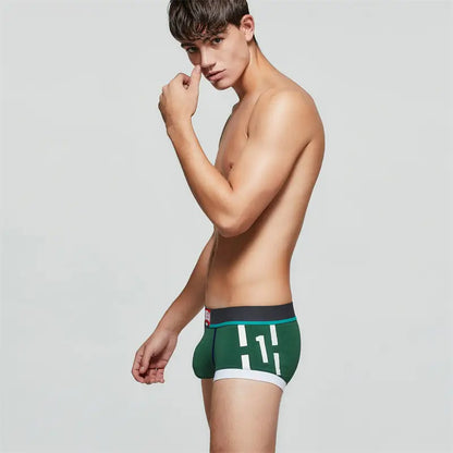 Seobean Low-Rise Cotton Boxer Trunks Comfortable Undies for Men