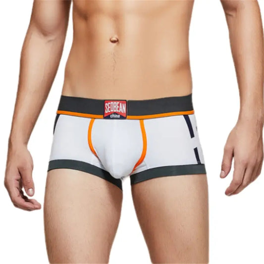 Seobean Low-Rise Cotton Boxer Trunks Comfortable Undies for Men