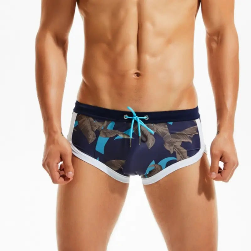 Seobean Men's Swimwear - Stylish Digital Print Swim Trunks