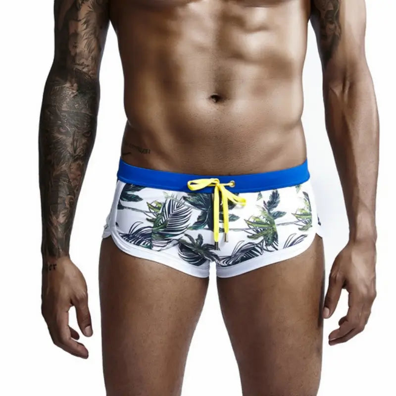 Seobean Men's Swimwear - Stylish Digital Print Swim Trunks