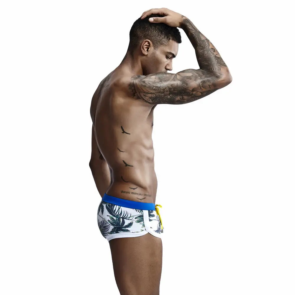 Seobean Men's Swimwear - Stylish Digital Print Swim Trunks