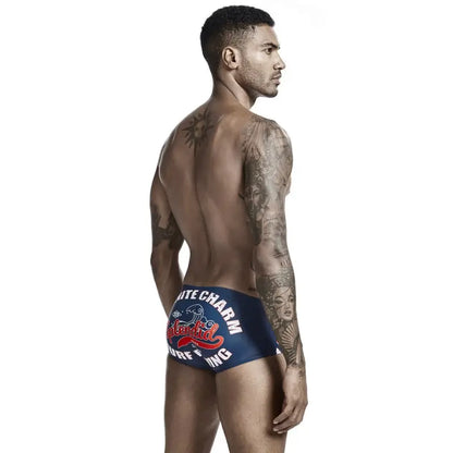 Seobean Men's Swim Boxers Stretchy Beach Trunks 00803