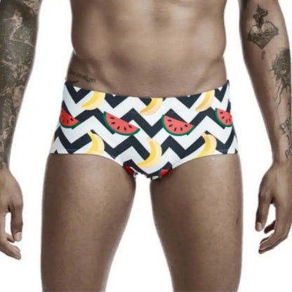 Seobean Men's Swim Boxers Stretchy Beach Trunks 00803