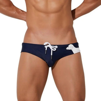 Seobean Men's Swim Briefs - Side Puppy Print Bikini for Men 00901